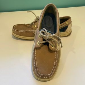 Sperry Tan Top-Sliders 7M Leather Upper